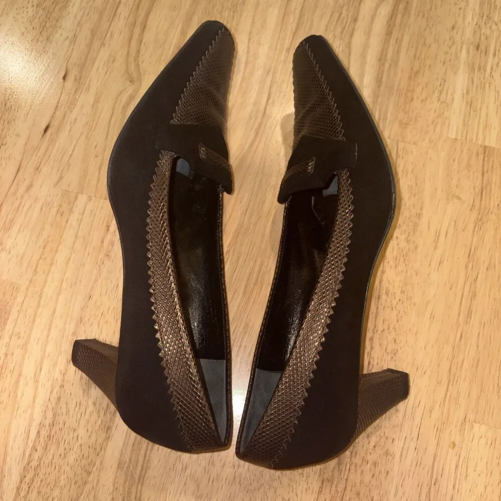 Prevata Italian Shoes Size 8.5AA For Snake Skin New Without Tags Pumps Heels